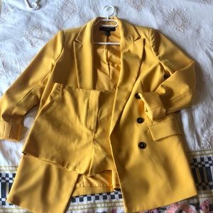 Forever 21 Yellow Short and Blazer set